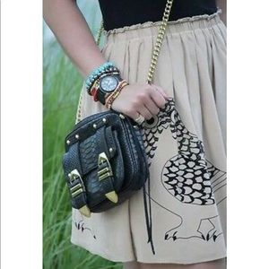 Corey Lynn Calter Anthropologie Owl Silk Skirt 6